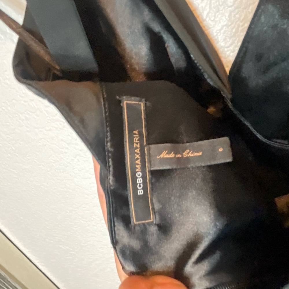 BCBGMaxAzria Black Ruched Mini Dress - Picture 5 of 6